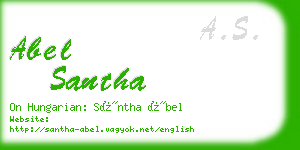 abel santha business card